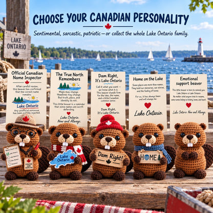 🦫 Lake Ontario Emotional Support Beaver | Canadian Crochet Keepsake with Message Card