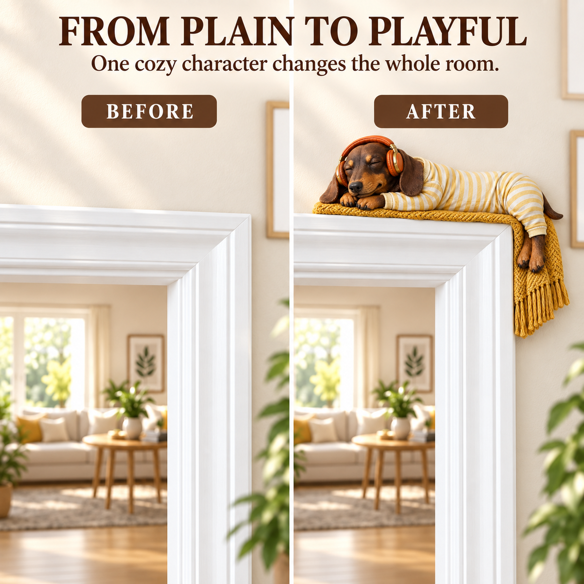 🔥 Last Day 50% OFF 🔥Sleeping Dachshund Door Topper