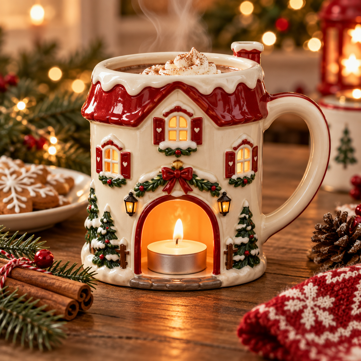 Christmas Cottage warming mug
