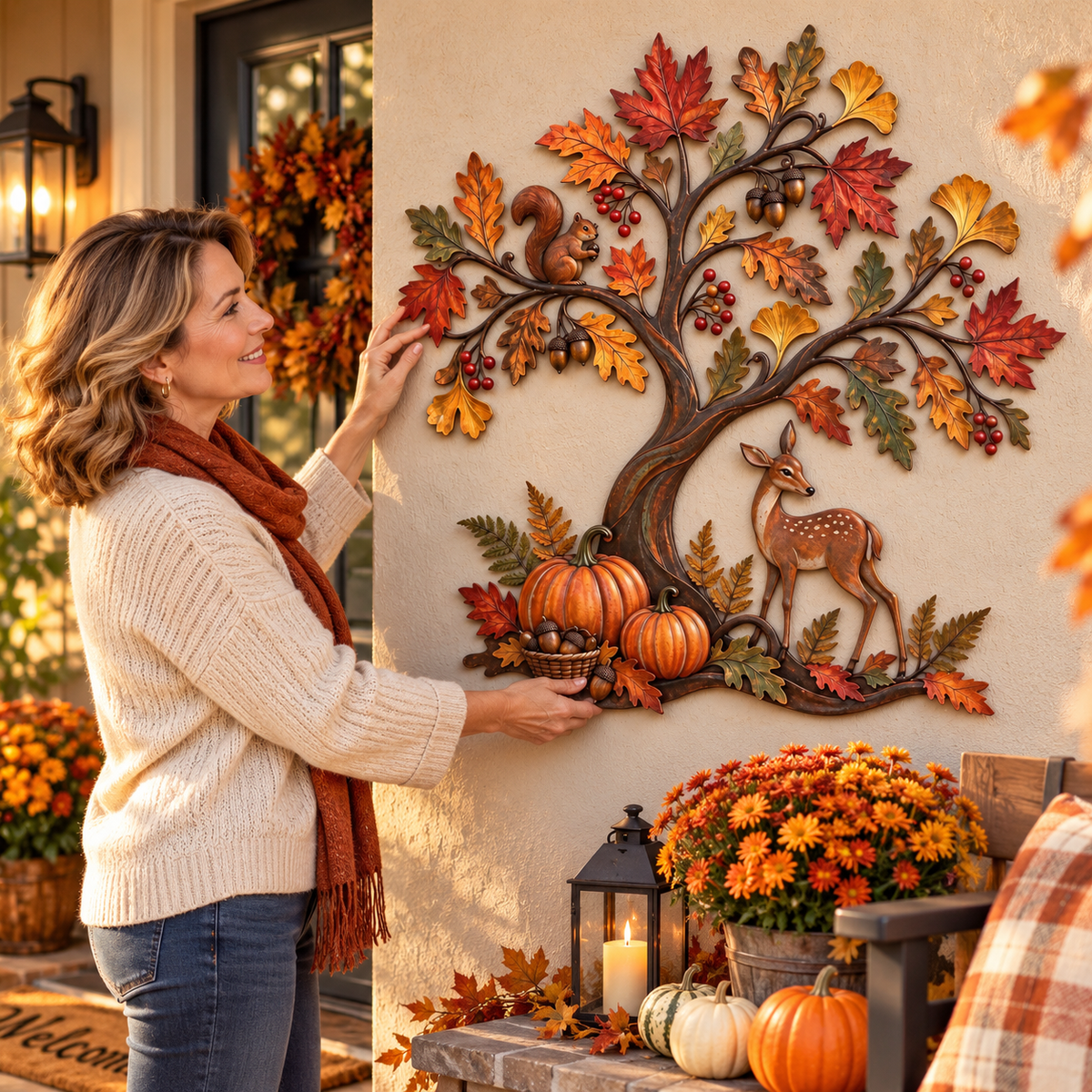 🍁 🦊 🦌 Autumn Woodland Metal Wall Decor Collection