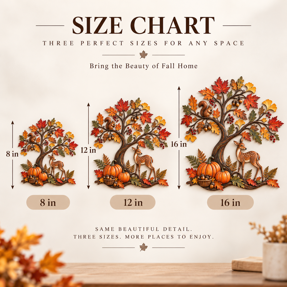 🍁 🦊 🦌 Autumn Woodland Metal Wall Decor Collection