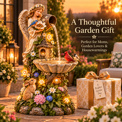 ✨Last Day 49% OFF✨ Angel’s Garden Blessing™ Solar Bird Bath Fountain🌸