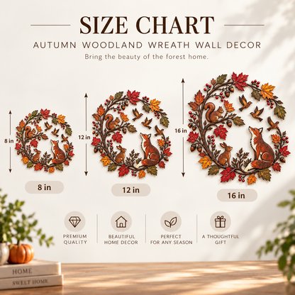 🍁 🦊 🦌 Autumn Woodland Metal Wall Decor Collection