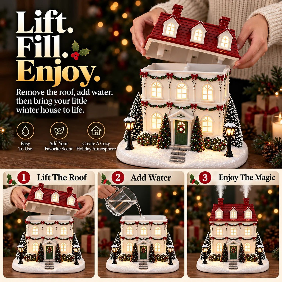 🎄Hot Sale 50%Off🔥 Christmas House Aroma Diffuser
