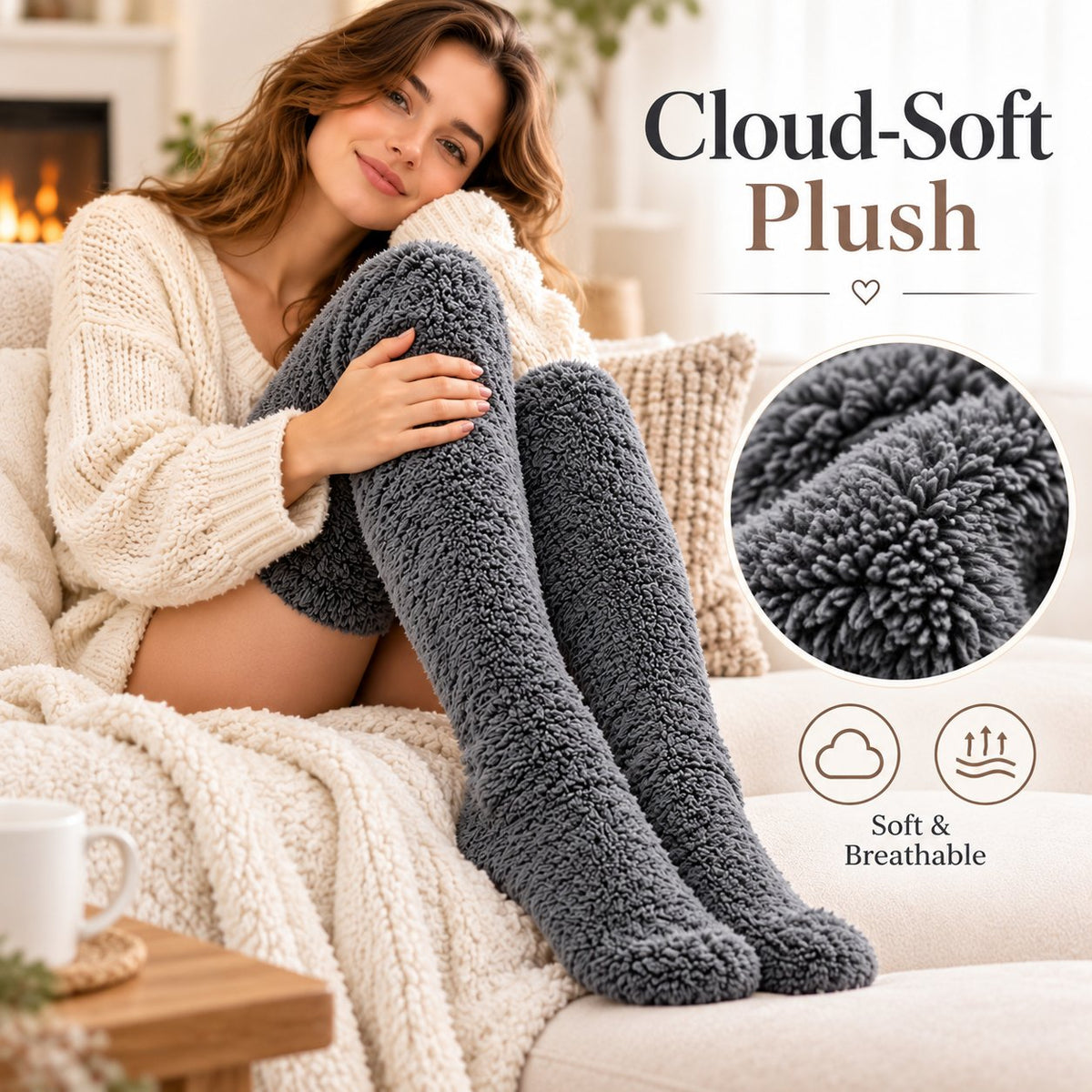 🧦 Cozy Ultra-Long Plush Thigh-High Socks – Say Goodbye to Cold Feet All Winter Long! ❄️