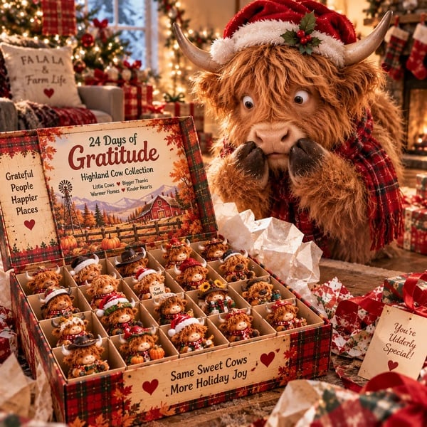 🐮🎄24 Days of Cowboy Christmas – Highland Cow Advent Calendar