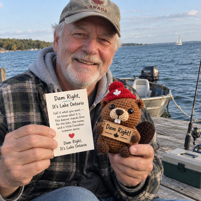 🦫 Lake Ontario Emotional Support Beaver | Canadian Crochet Keepsake with Message Card