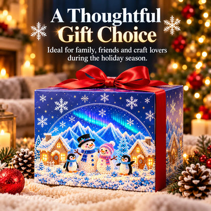 ❄️Beginner-Friendly DIY Winter Village Diamond Art Kit – Make Your Own Wonderland