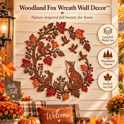 🍁 🦊 🦌 Autumn Woodland Metal Wall Decor Collection