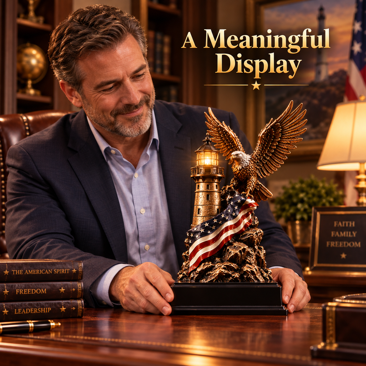 🦅🇺🇸 Liberty Lighthouse™ – Lighted American Eagle Decor
