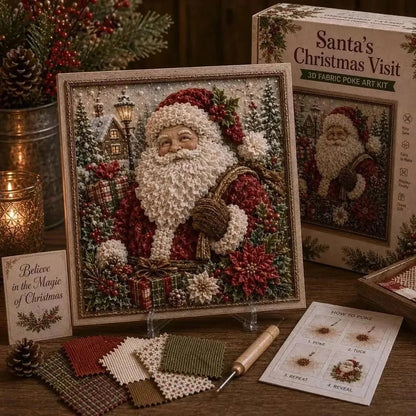 🎄 3D Christmas Fabric Poke Art Kit