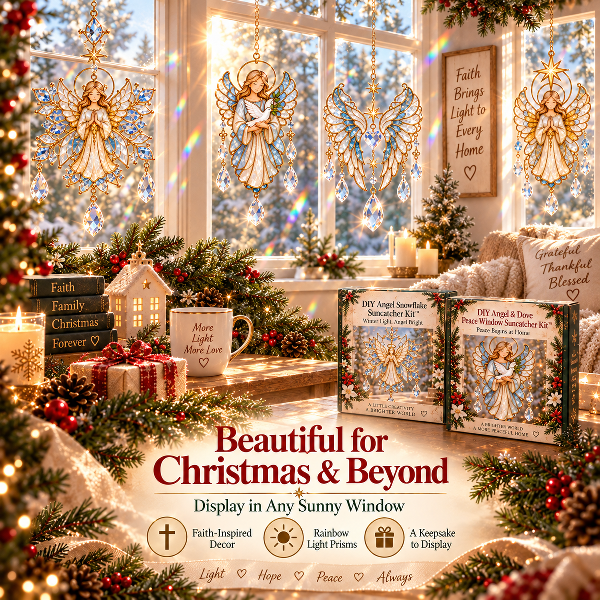 🔥 Last Day 49% OFF-👼DIY Angel Crystal Suncatcher Kit™ – Faith-Inspired Christmas Window Craft