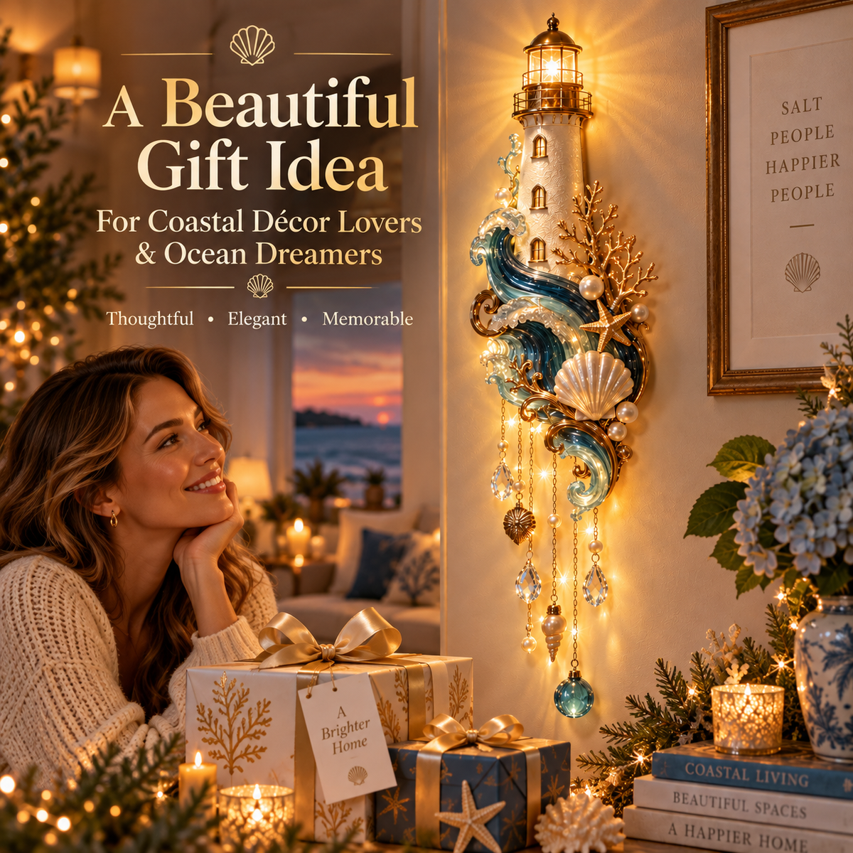 🗼🌊Last Day 49% Lighthouse Tide Wall Light™ – Lighted Coastal Wall Decor