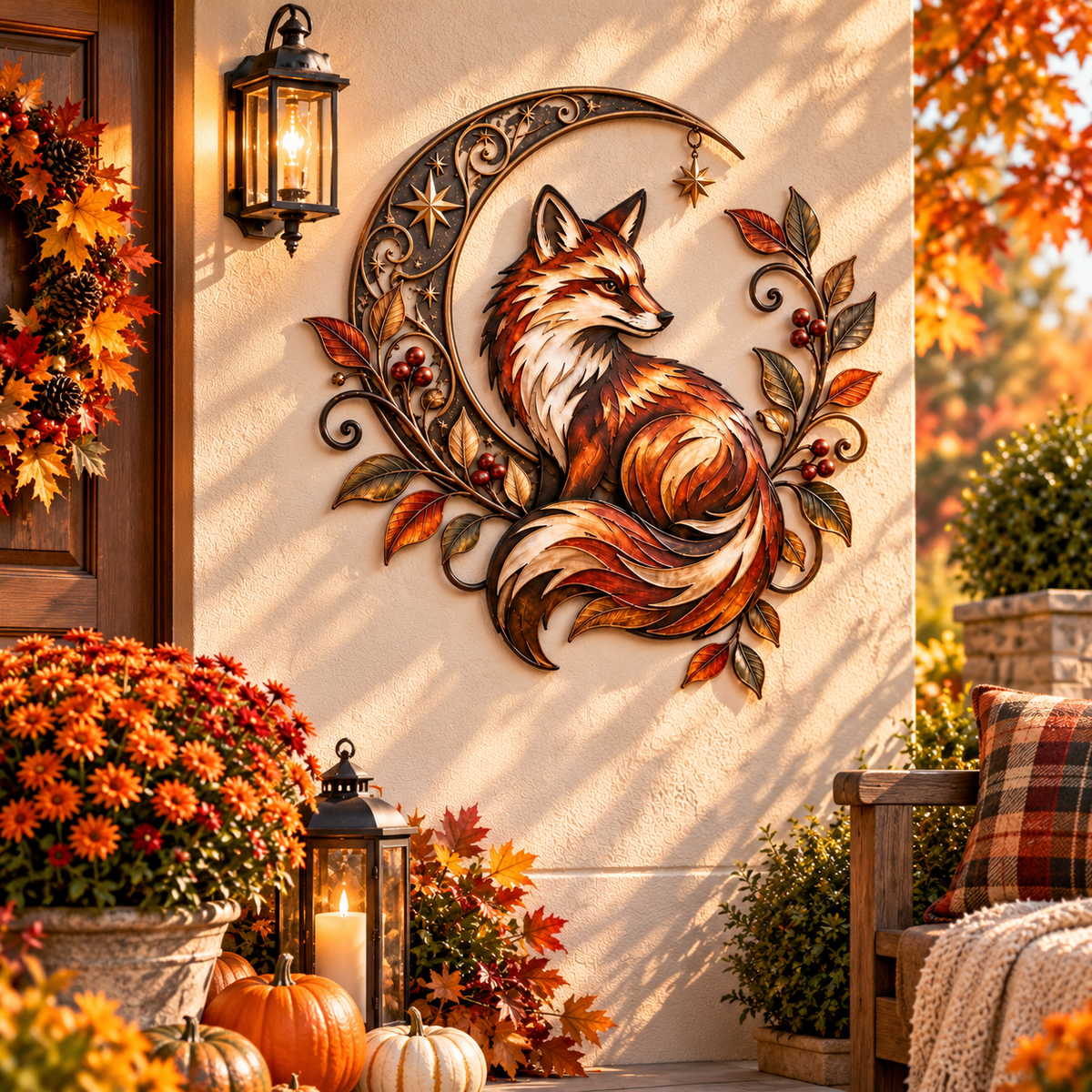🍁 🦊 🦌 Autumn Woodland Metal Wall Decor Collection