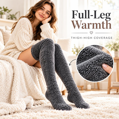 🧦 Cozy Ultra-Long Plush Thigh-High Socks – Say Goodbye to Cold Feet All Winter Long! ❄️