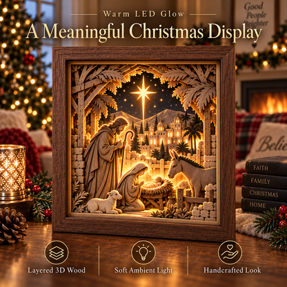 ✨Last Day 49% OFF✨🎄 Beginner-Friendly DIY Wooden Frame Light™ – 3D Christmas LED Kit