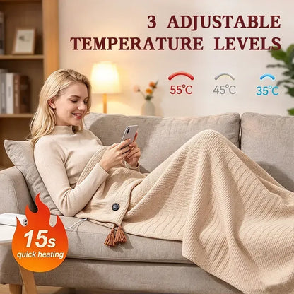 Early Winter Sale: 49% Off -❄️ Portable Heated Blanket Shawl | 15-Second Heating, 3 Heat Levels & Ultra-Soft Winter Comfort 🔥