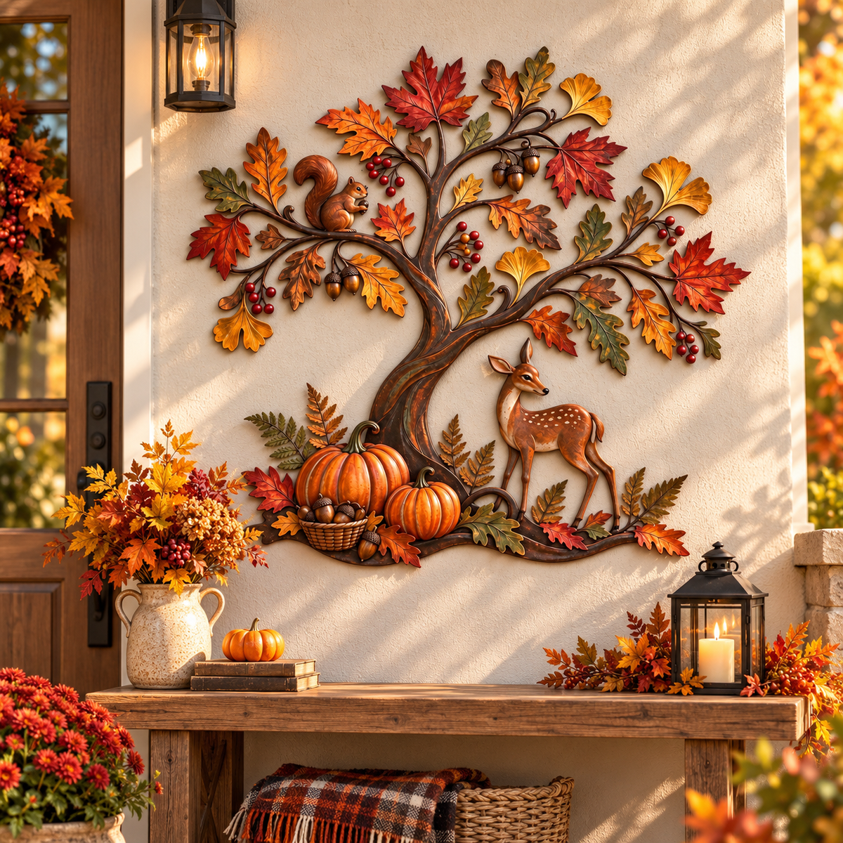 🍁 🦊 🦌 Autumn Woodland Metal Wall Decor Collection