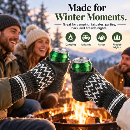 🎁Beer Mitten Gloves – Insulated Knit Drink Holder, 2PCS Set