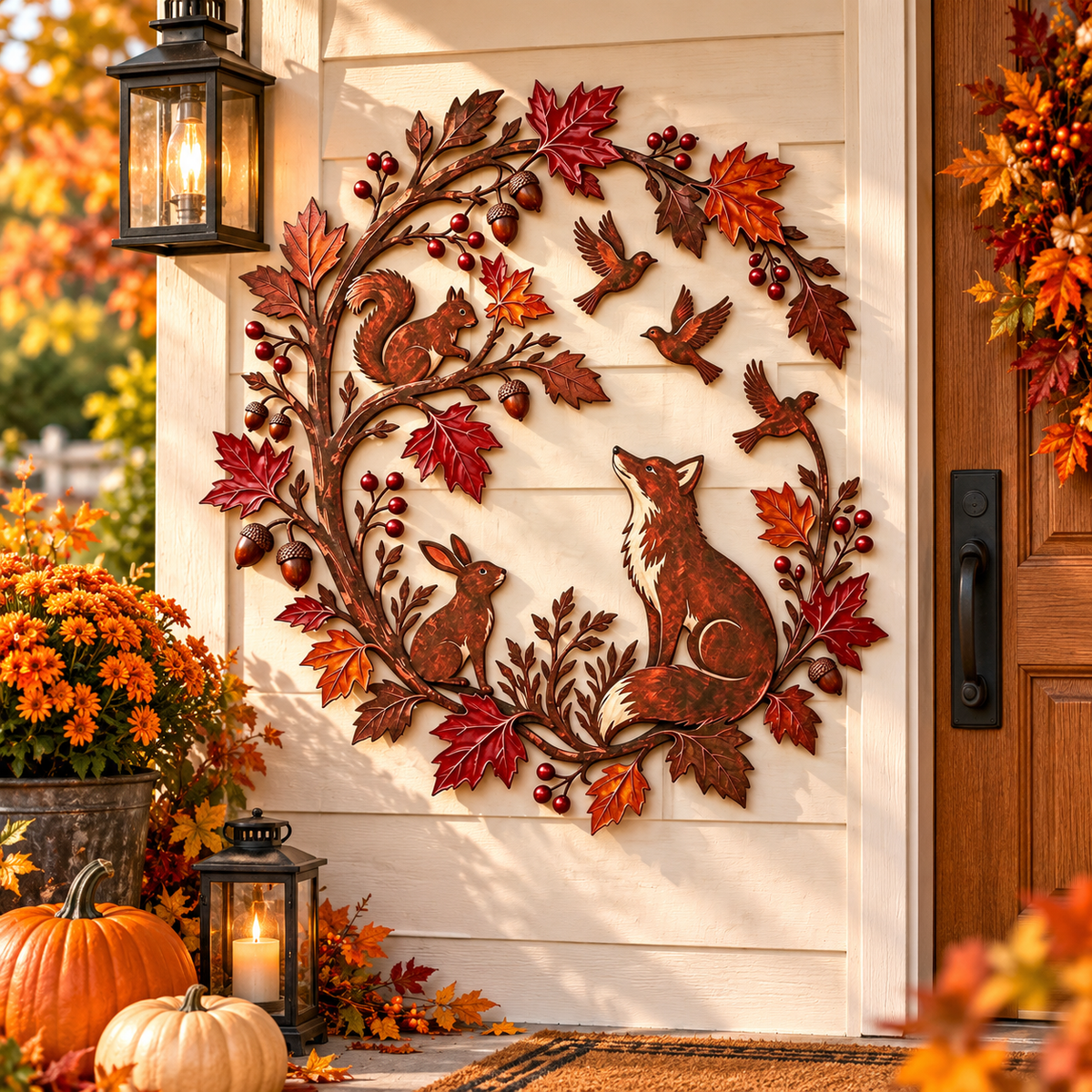 🍁 🦊 🦌 Autumn Woodland Metal Wall Decor Collection