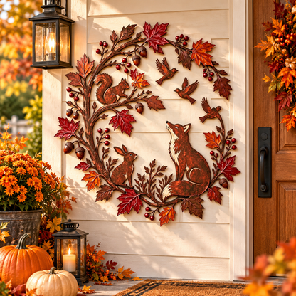🍁 🦊 🦌 Autumn Woodland Metal Wall Decor Collection