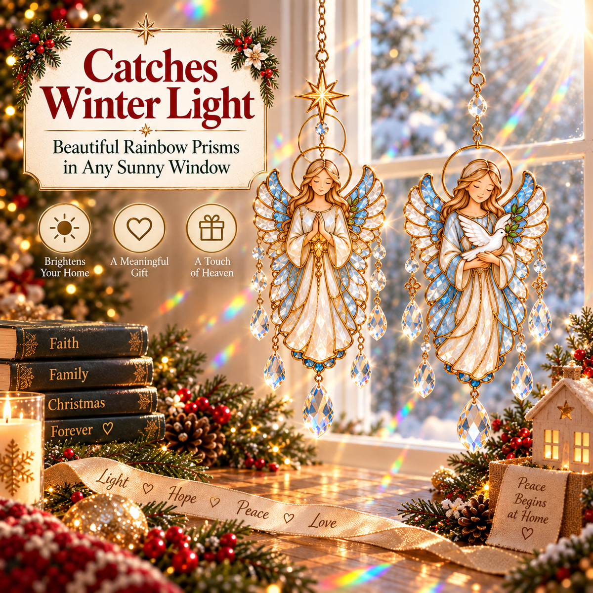 🔥 Last Day 49% OFF-👼DIY Angel Crystal Suncatcher Kit™ – Faith-Inspired Christmas Window Craft