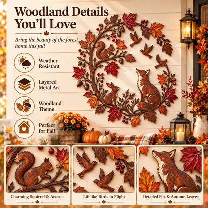 🍁 🦊 🦌 Autumn Woodland Metal Wall Decor Collection