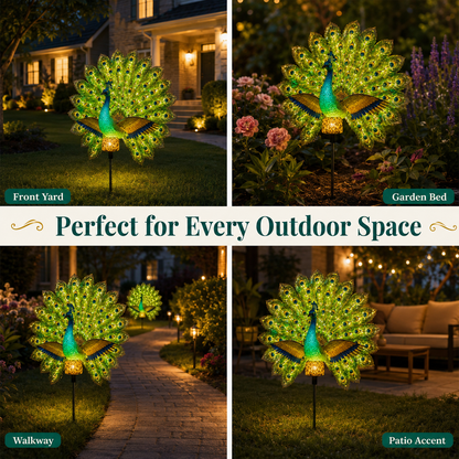 🦚✨Solar Peacock Garden Sculpture