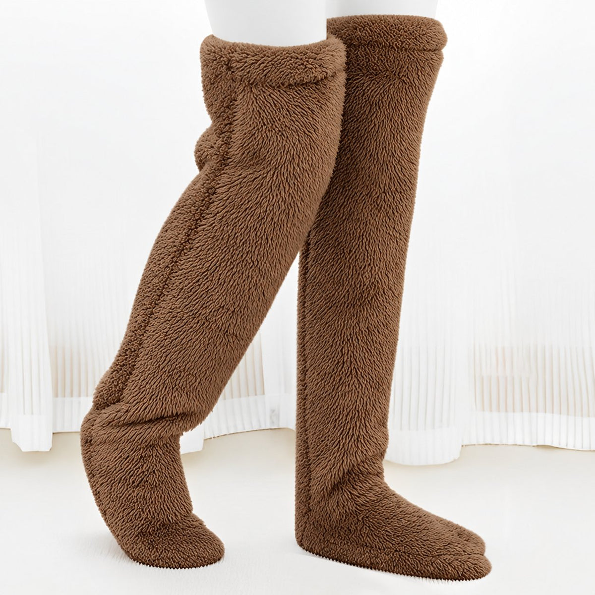 🧦 Cozy Ultra-Long Plush Thigh-High Socks – Say Goodbye to Cold Feet All Winter Long! ❄️