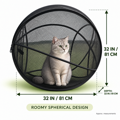 🐱🌿 FreshAir Cat Haven™ – Pop-Up Mesh Playpen