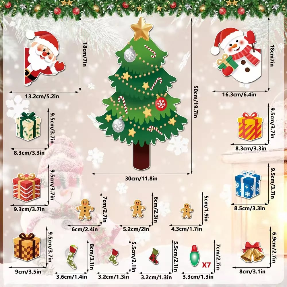 ⏳ Last Day 49% OFF – 🎄DIY Magnetic Christmas Fridge Decor | Reusable Tree & Holiday Magnets for Family Fun 🧲