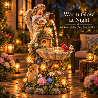 ✨Last Day 49% OFF✨ Angel’s Garden Blessing™ Solar Bird Bath Fountain🌸