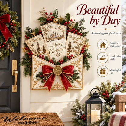 🎄 Christmas Wishes™ DIY Lighted Envelope Wall Decor ✨