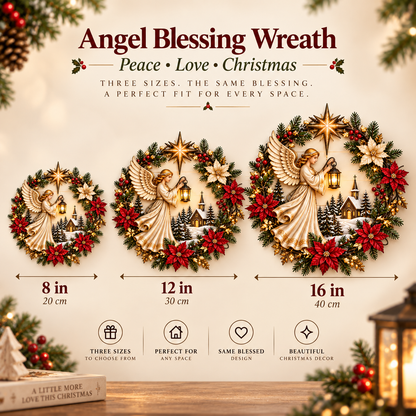 ✝️ Faith & Blessing Christmas Wreath Collection™ – Nativity, Angel & Cardinal Holiday Wall Decor