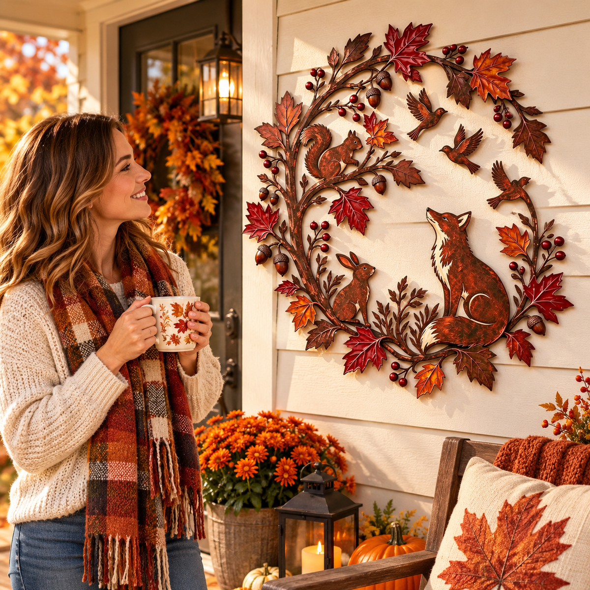 🍁 🦊 🦌 Autumn Woodland Metal Wall Decor Collection