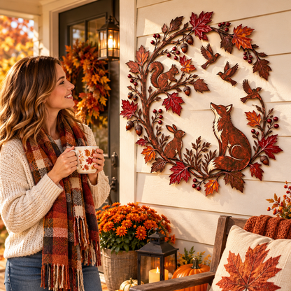 🍁 🦊 🦌 Autumn Woodland Metal Wall Decor Collection