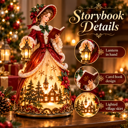 ✨ Last Day 49% OFF 🎄 Victorian Christmas Caroler Lady Lamp™ – Lighted Holiday Tabletop Decor