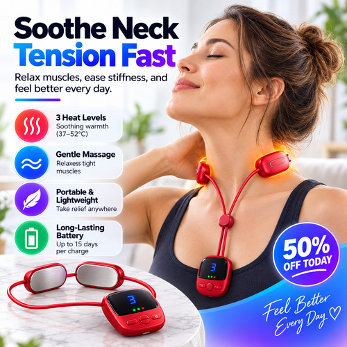 🔥Portable Neck Massager with Heat – Lightweight Comfort Anytime, Anywhere