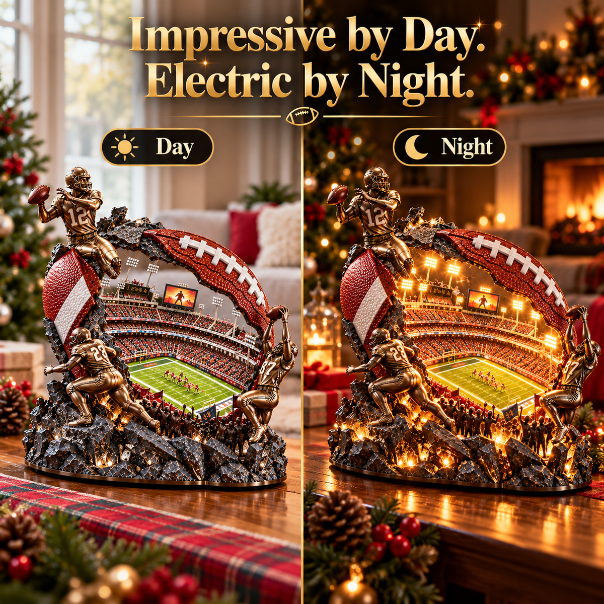 🏈 A Stadium Inside a Football™ – Lighted Game Day Collectible 🏟️