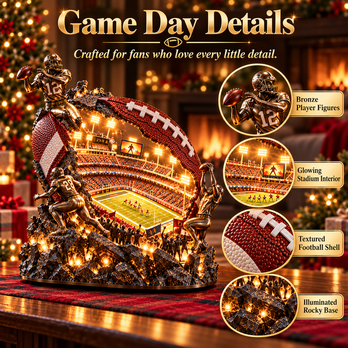 🏈 A Stadium Inside a Football™ – Lighted Game Day Collectible 🏟️