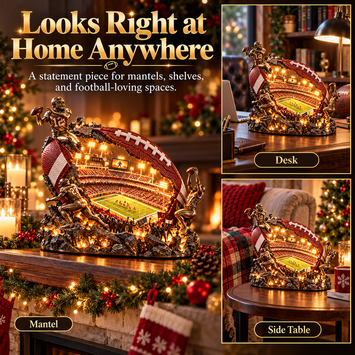 🏈 A Stadium Inside a Football™ – Lighted Game Day Collectible 🏟️