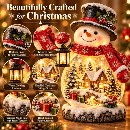 ✨ Last Day 49% OFF✨ Christmas Village Snowman Glow – Lighted Holiday Tabletop Decor