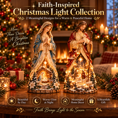 🙏✨ Last Day 49% OFF✨ Mary & Jesus Light of Faith Collection™ – Lighted Nativity Christmas Decor