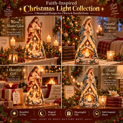 🙏✨ Last Day 49% OFF✨ Mary & Jesus Light of Faith Collection™ – Lighted Nativity Christmas Decor