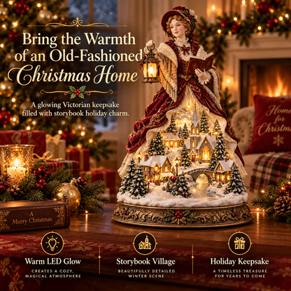 ✨Last Day 49% OFF ✨ Victorian Caroler Christmas Glow™ – Lighted Village Lady Tabletop Decor✨