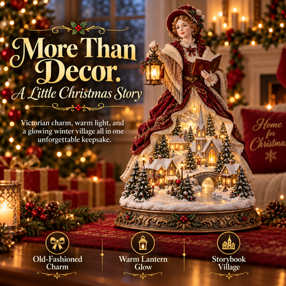 ✨Last Day 49% OFF ✨ Victorian Caroler Christmas Glow™ – Lighted Village Lady Tabletop Decor✨