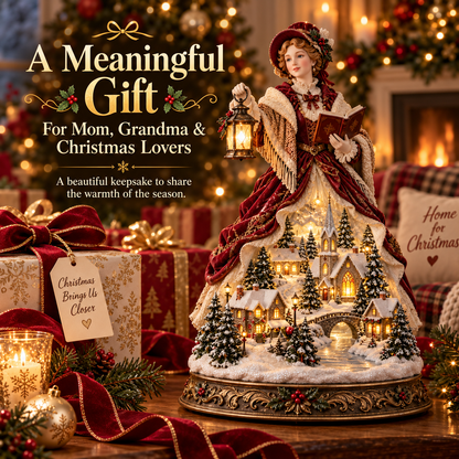 ✨Last Day 49% OFF ✨ Victorian Caroler Christmas Glow™ – Lighted Village Lady Tabletop Decor✨
