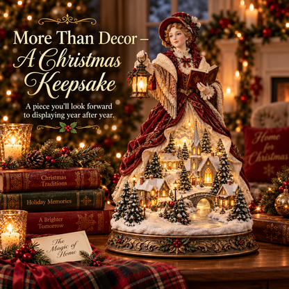 ✨Last Day 49% OFF ✨ Victorian Caroler Christmas Glow™ – Lighted Village Lady Tabletop Decor✨