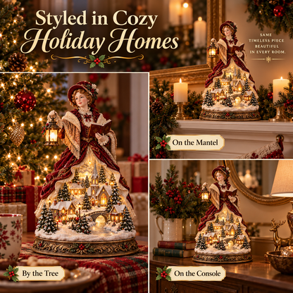 ✨Last Day 49% OFF ✨ Victorian Caroler Christmas Glow™ – Lighted Village Lady Tabletop Decor✨