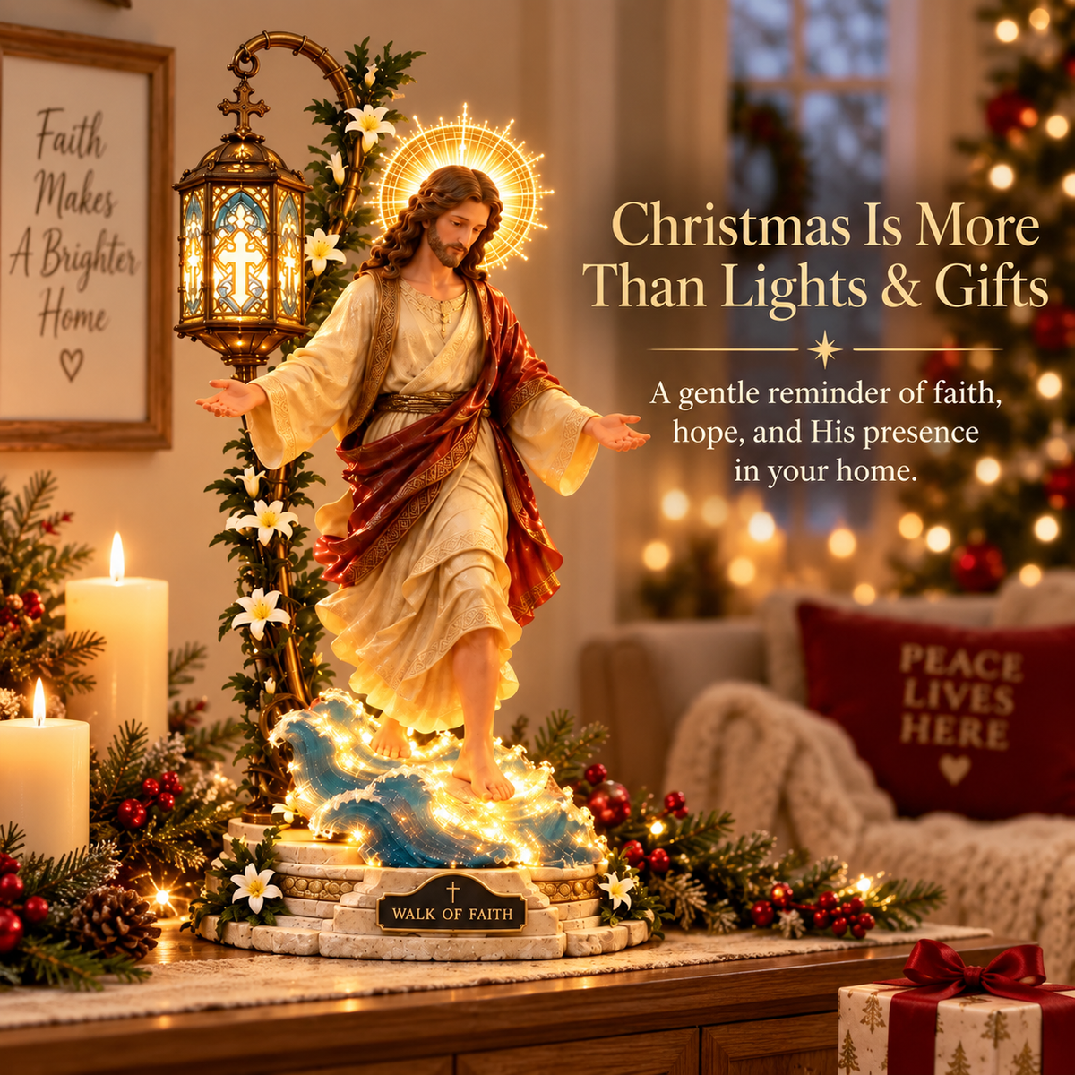 🔥 LAST DAY 50% OFF✝️ Walk of Faith™ Illuminated Jesus Tabletop Decor – A Guiding Light for Your Home